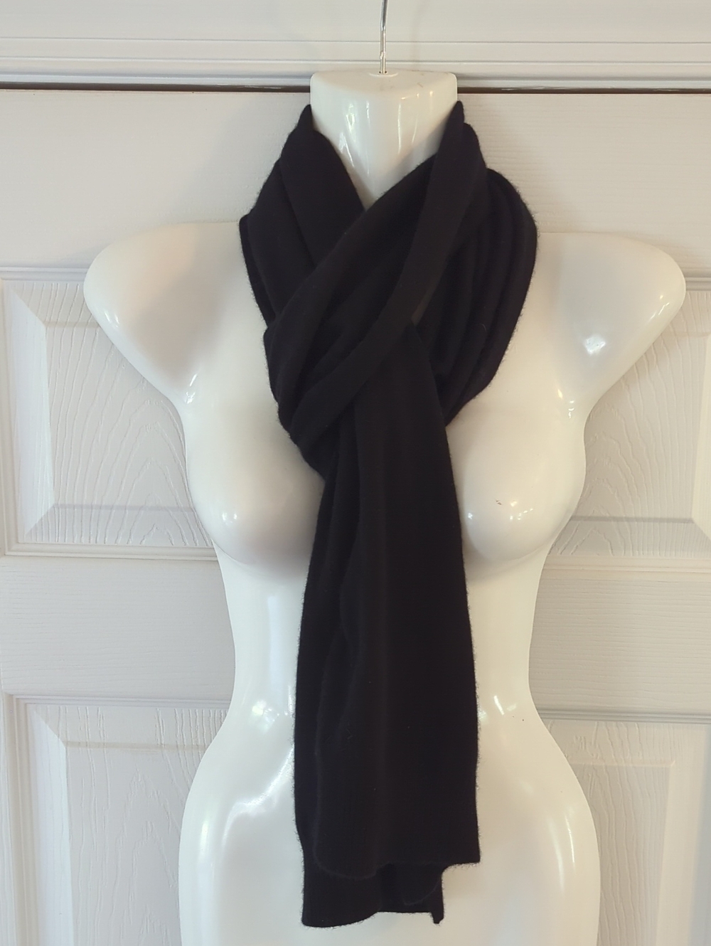 Tahari Black Cashmere Scarf